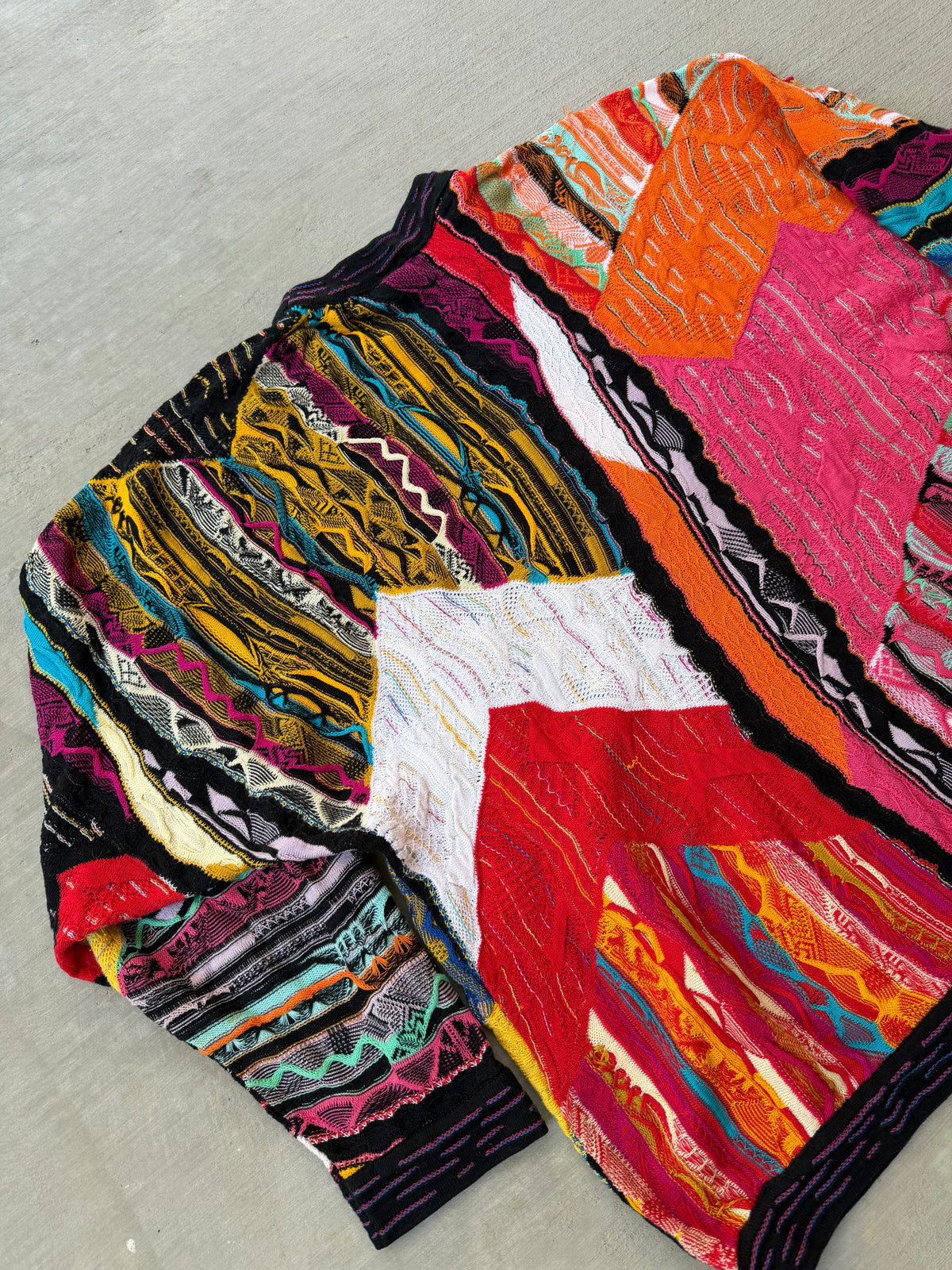 Vintage Coogi Multicolor 3D knit sweater - XL