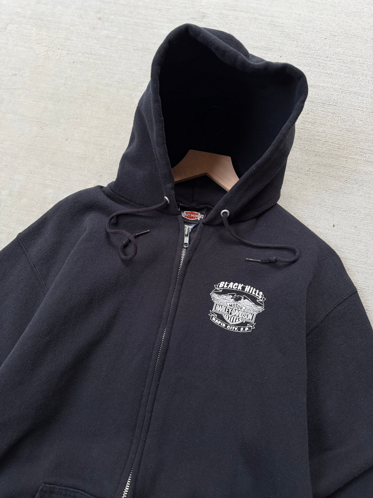 90s Harley Davison sturgis zip up hoodie - L