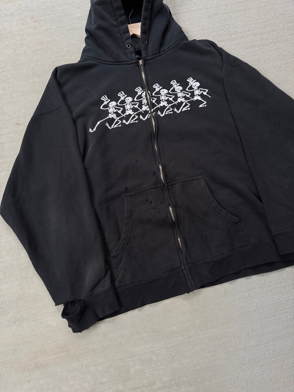 2000s Grateful Dead skeleton zip up hoodie - XL