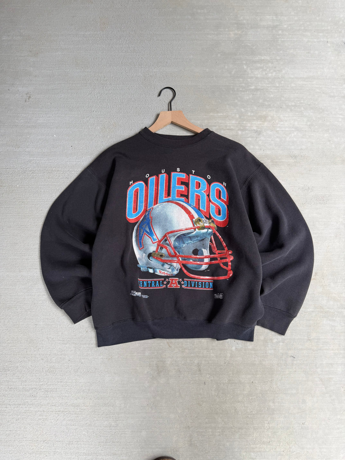 90s Salem Houston oilers helmet crewneck