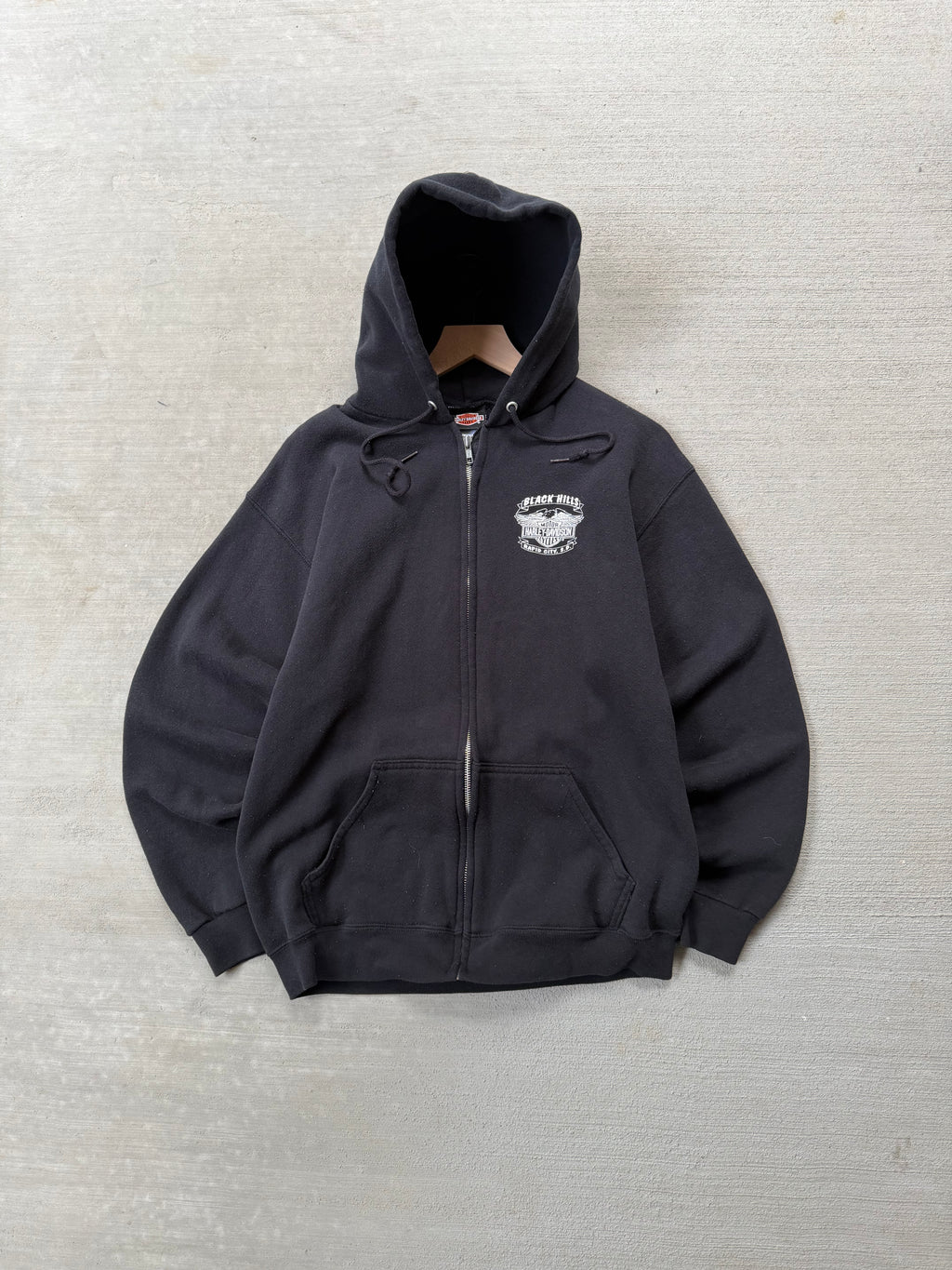 90s Harley Davison sturgis zip up hoodie - L