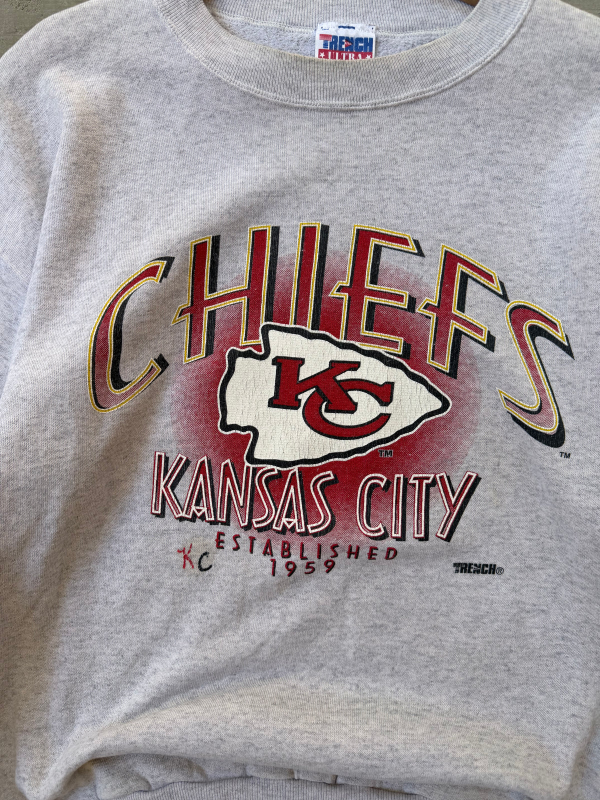 90s Kansas City Chiefs crewneck - L
