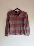 2000s striped long sleeve - L