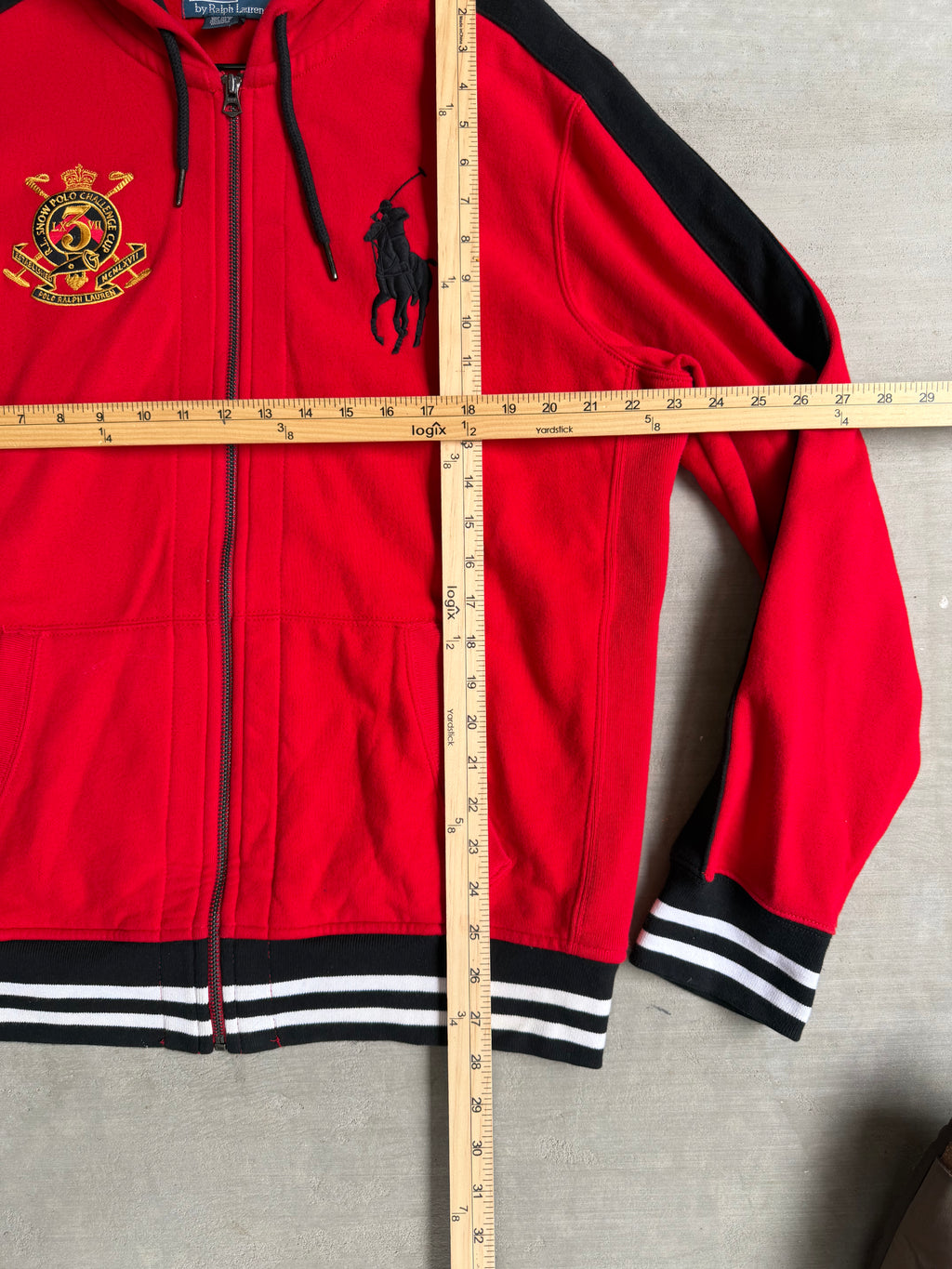 Big pony polo Ralph Lauren zip up hoodie - L