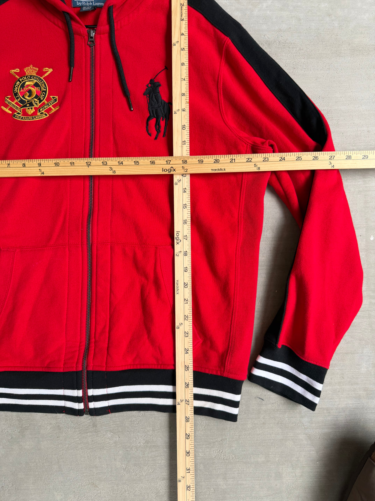 Big pony polo Ralph Lauren zip up hoodie - L