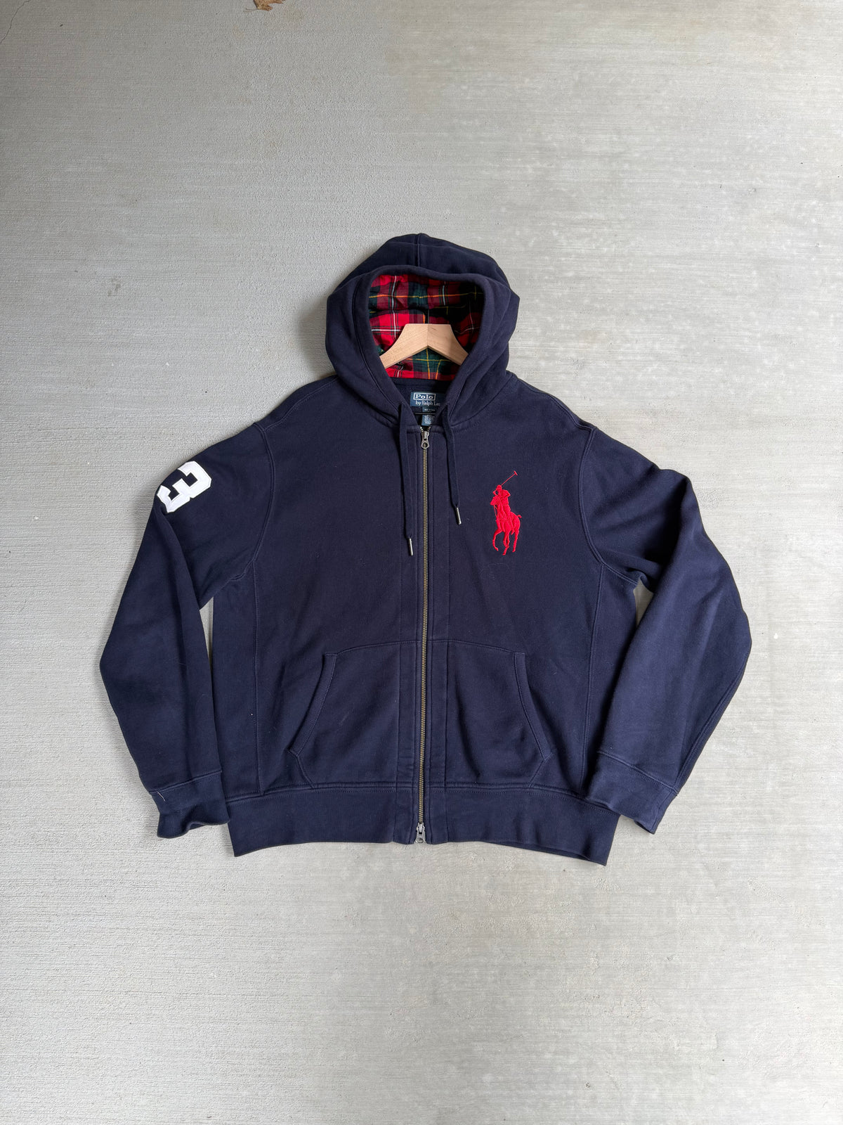 2000s Big Pony Polo Ralph Lauren plaid zip up jacket - L