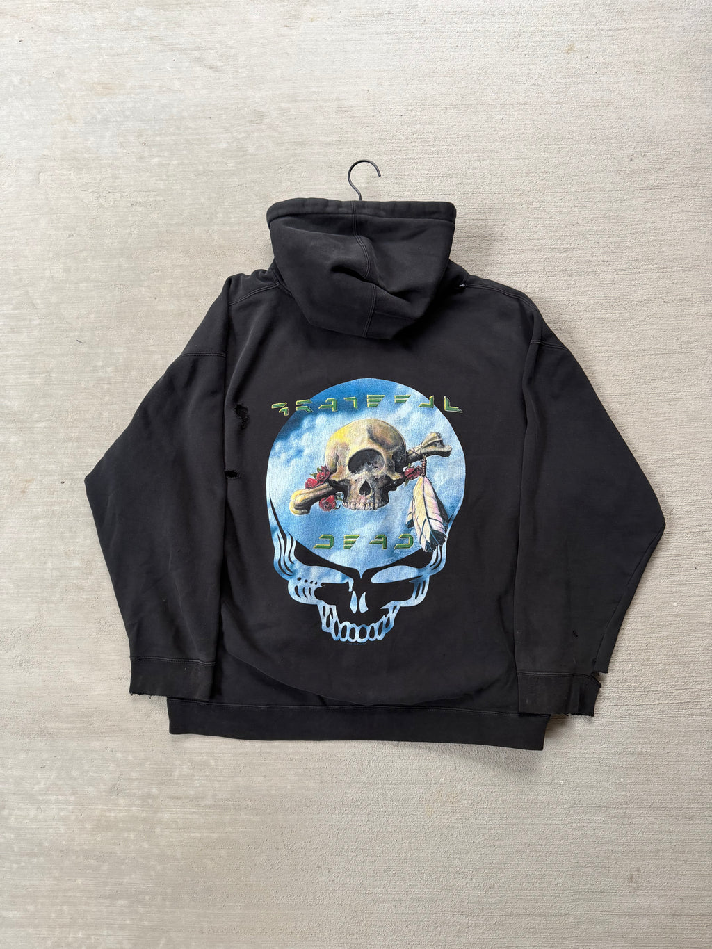2000s Grateful Dead skeleton zip up hoodie - XL