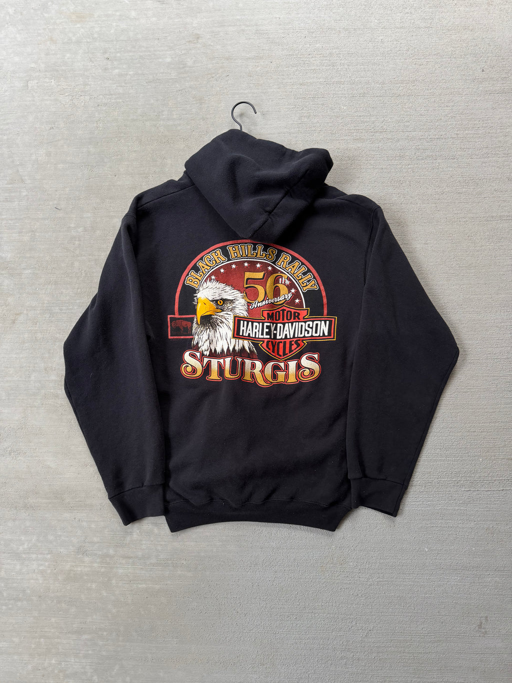 90s Harley Davison sturgis zip up hoodie - L