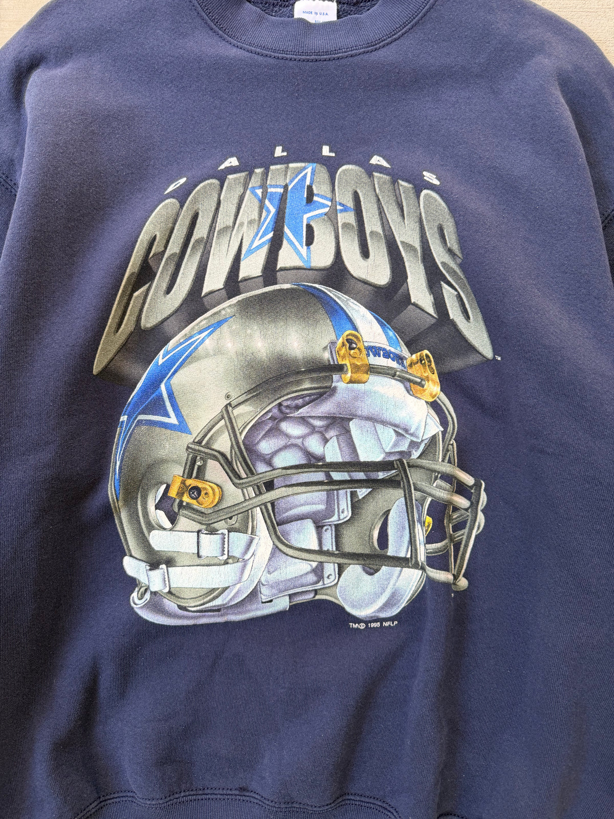 90a Dallas Cowboys Helmet Crewneck - xl
