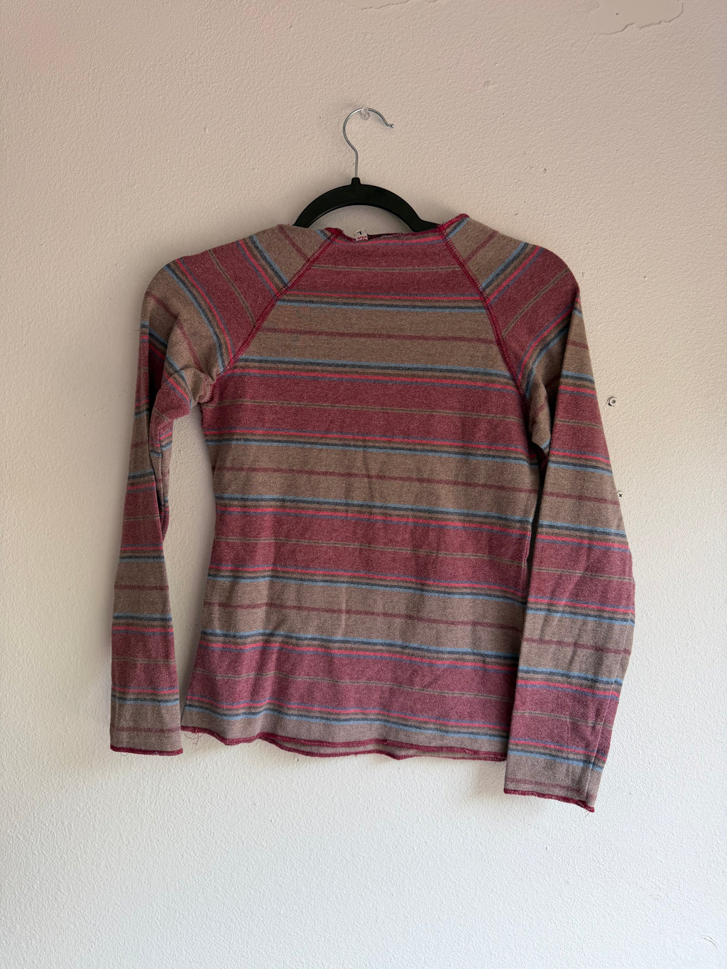 2000s striped long sleeve - L