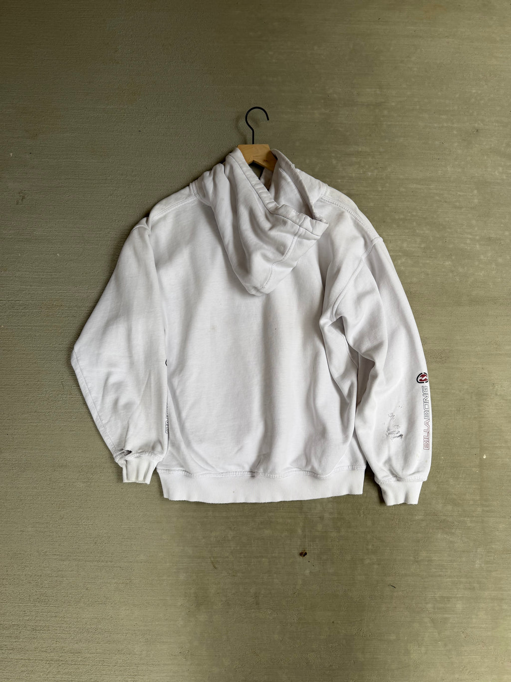 2000s distressed billabong triple hit hoodie - M