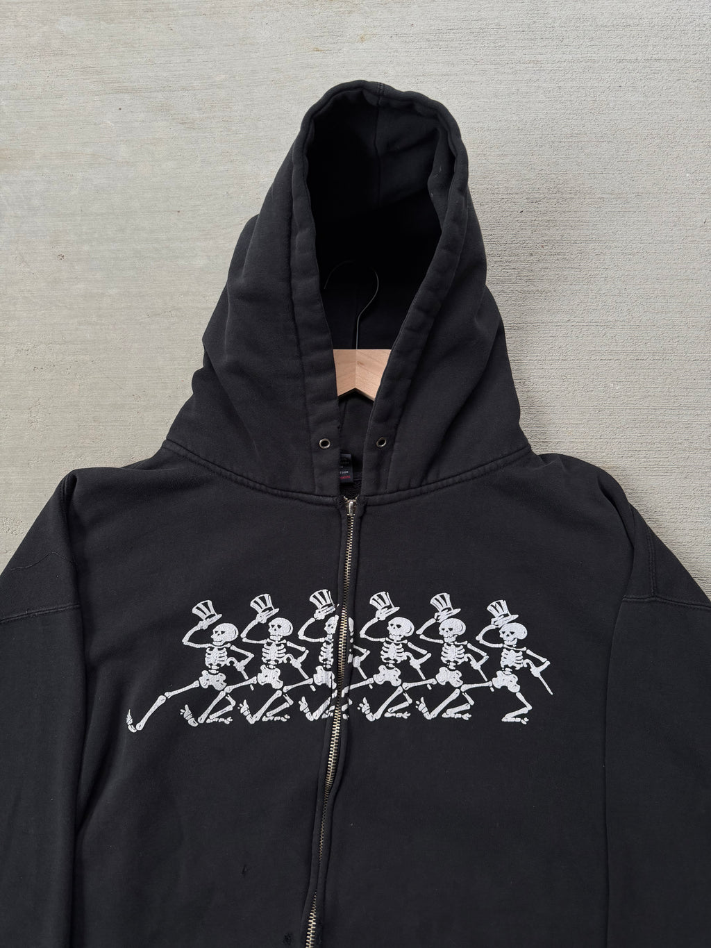 2000s Grateful Dead skeleton zip up hoodie - XL