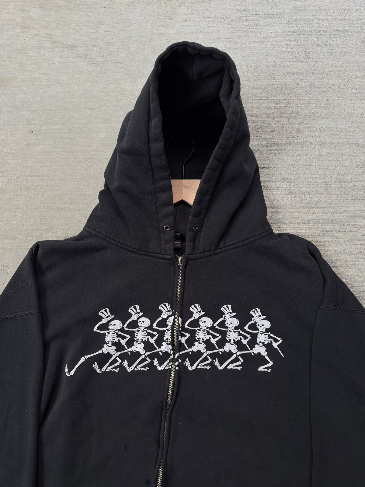 2000s Grateful Dead skeleton zip up hoodie - XL