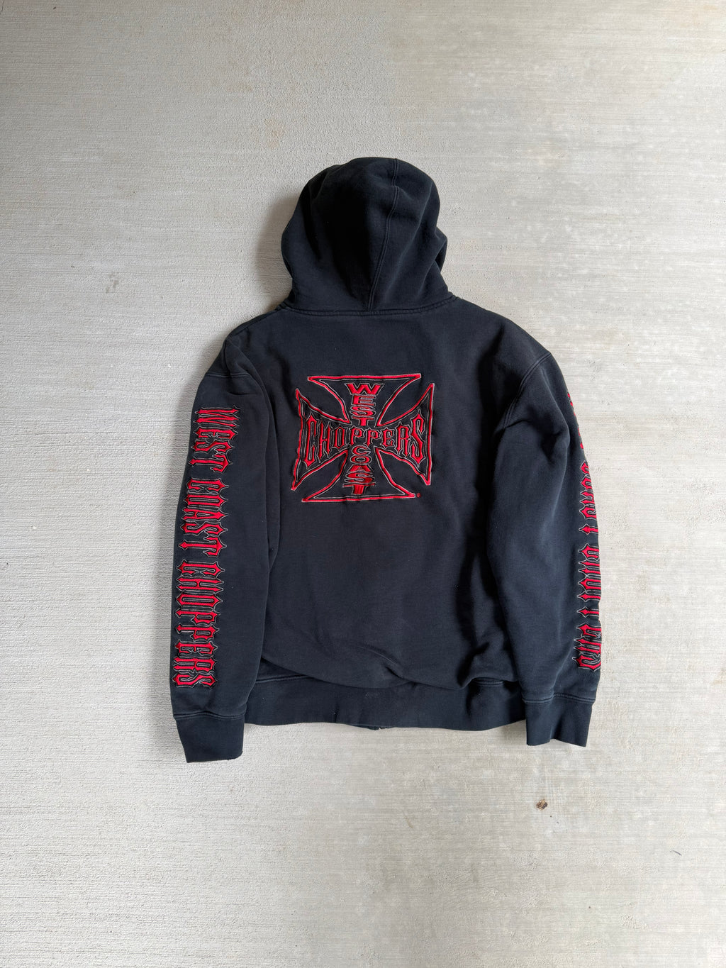 2000s west coast choppers thermal zip up - S