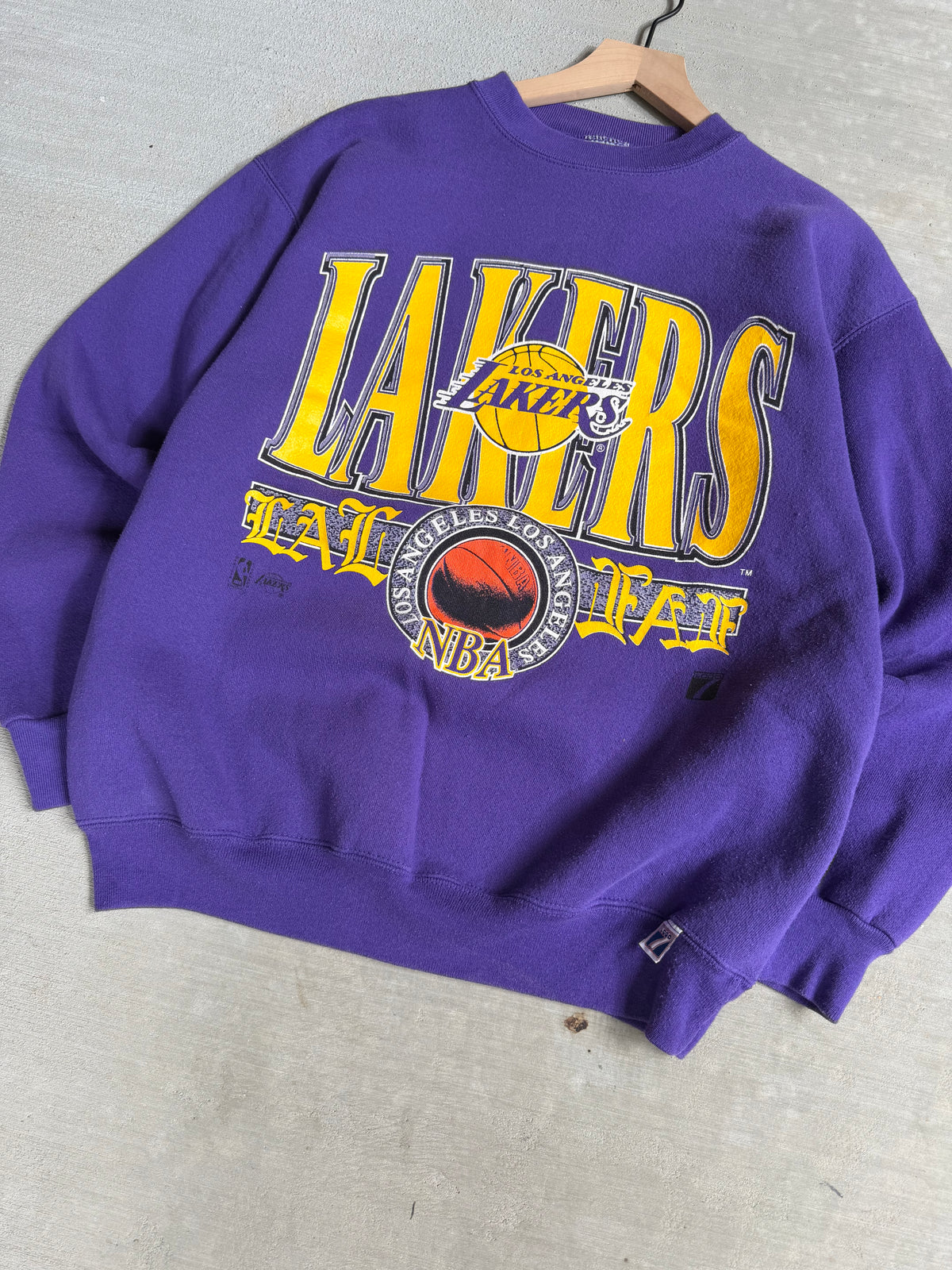 90s Logo 7 LA LAKERS crewneck - L