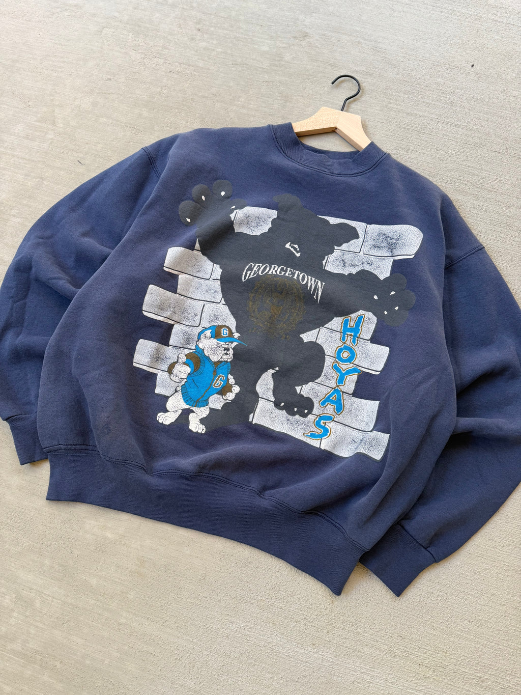 90s Georgetown Hoyas college crewneck - L