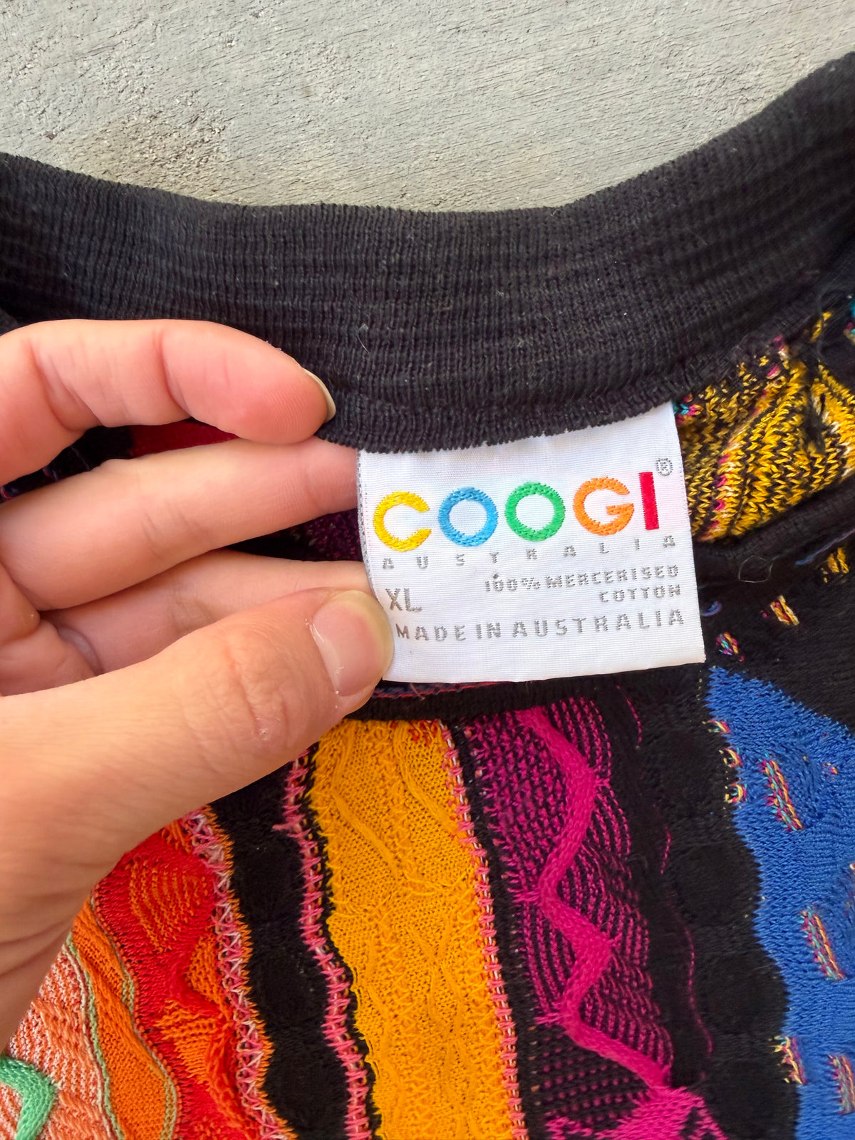 Vintage Coogi Multicolor 3D knit sweater - XL