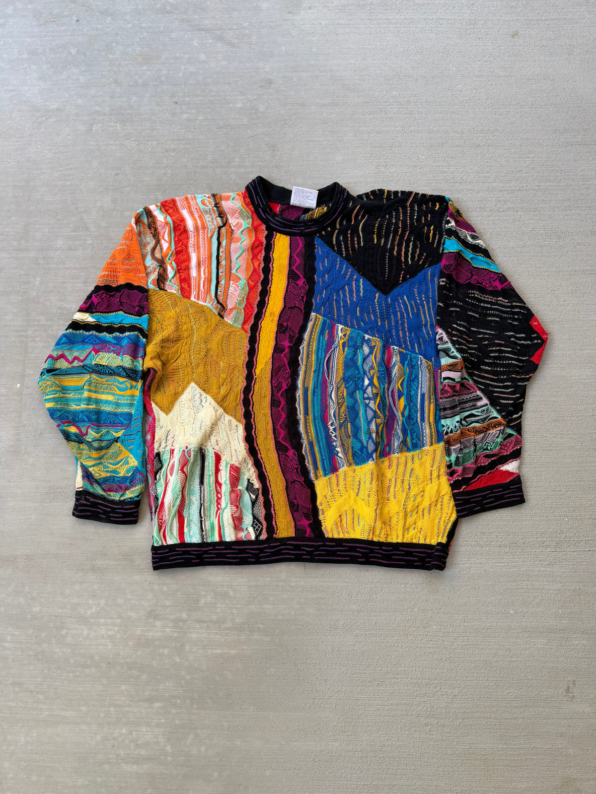Vintage Coogi Multicolor 3D knit sweater - XL