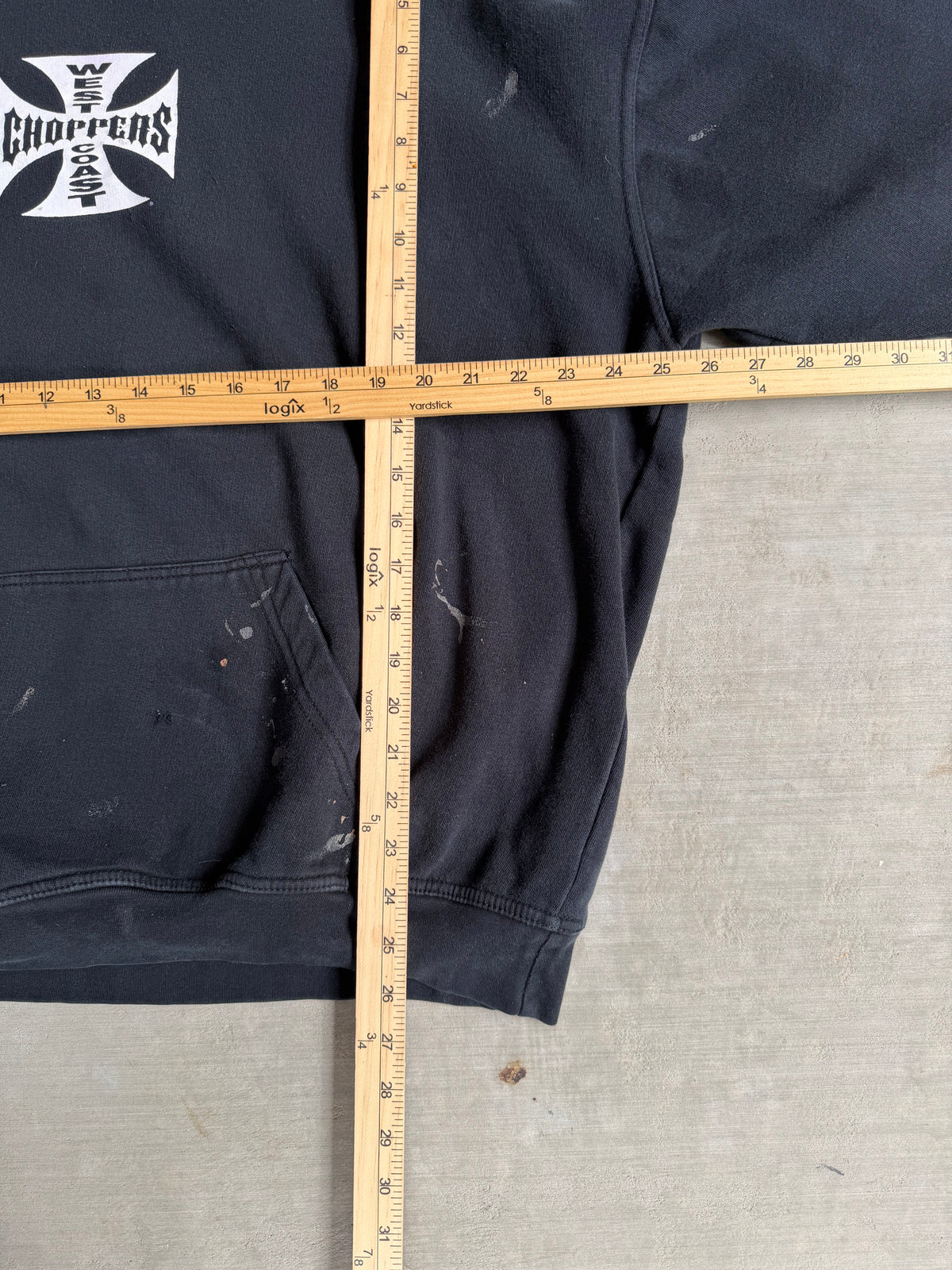 2000s West Coast Choppers Iron cross hoodie - M