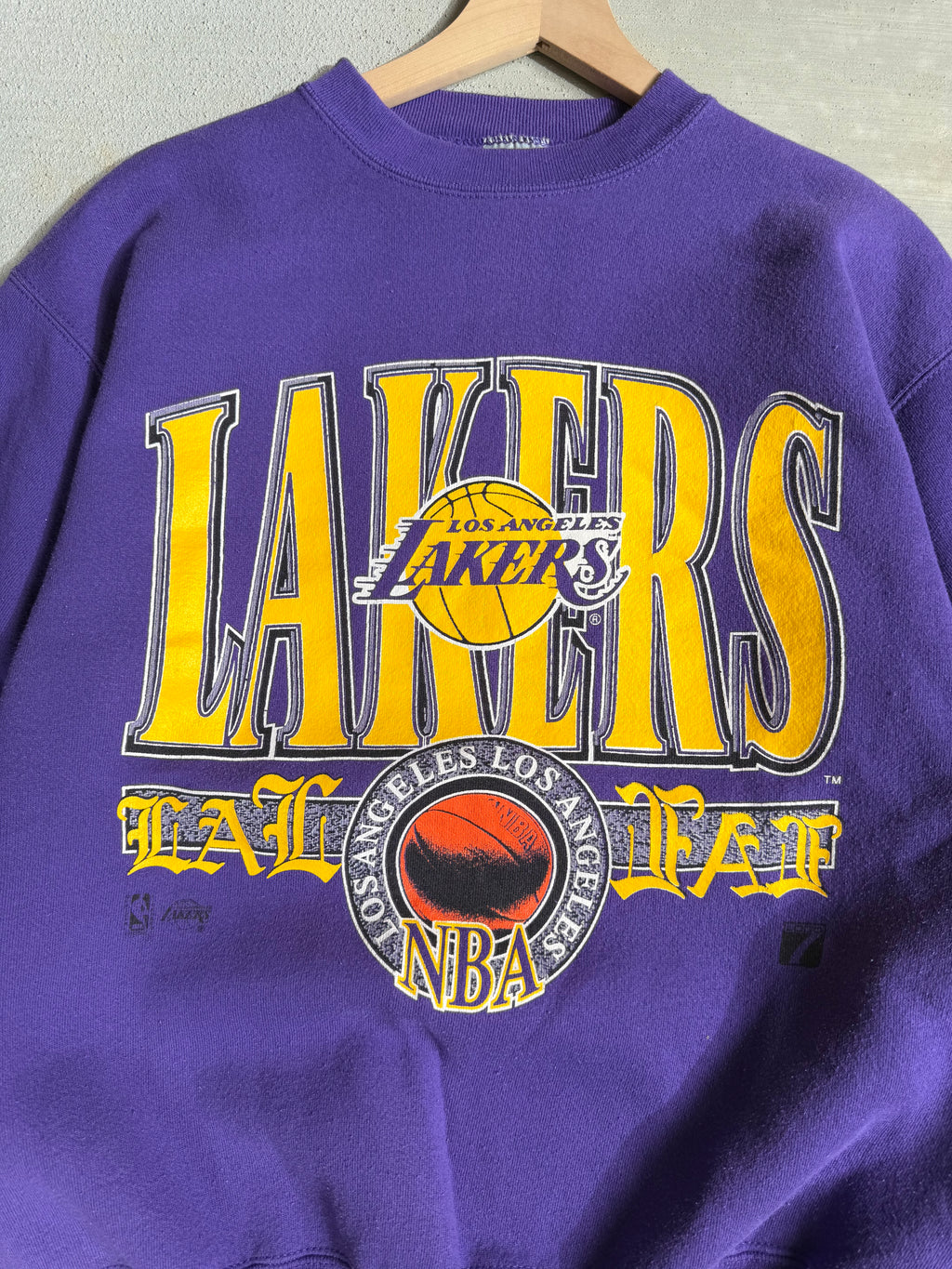 90s Logo 7 LA LAKERS crewneck - L