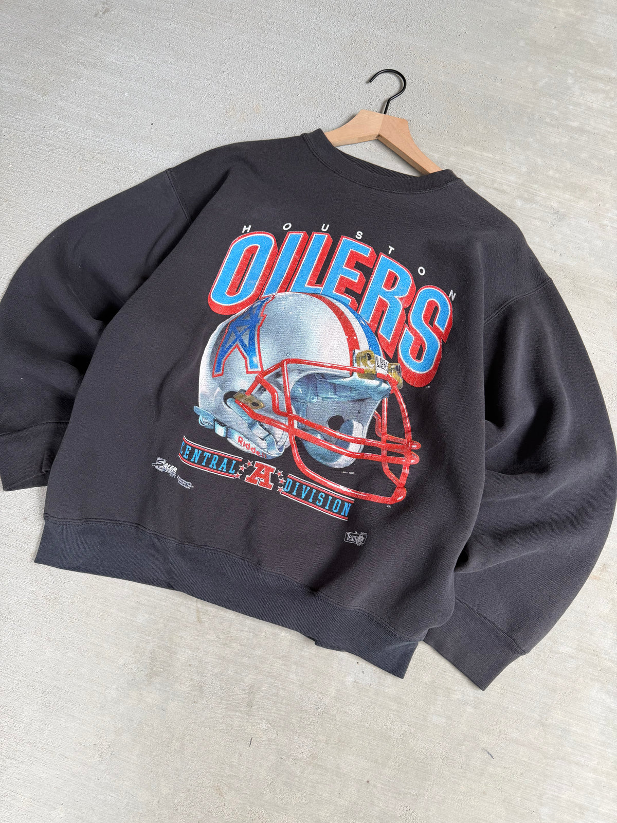 90s Salem Houston oilers helmet crewneck