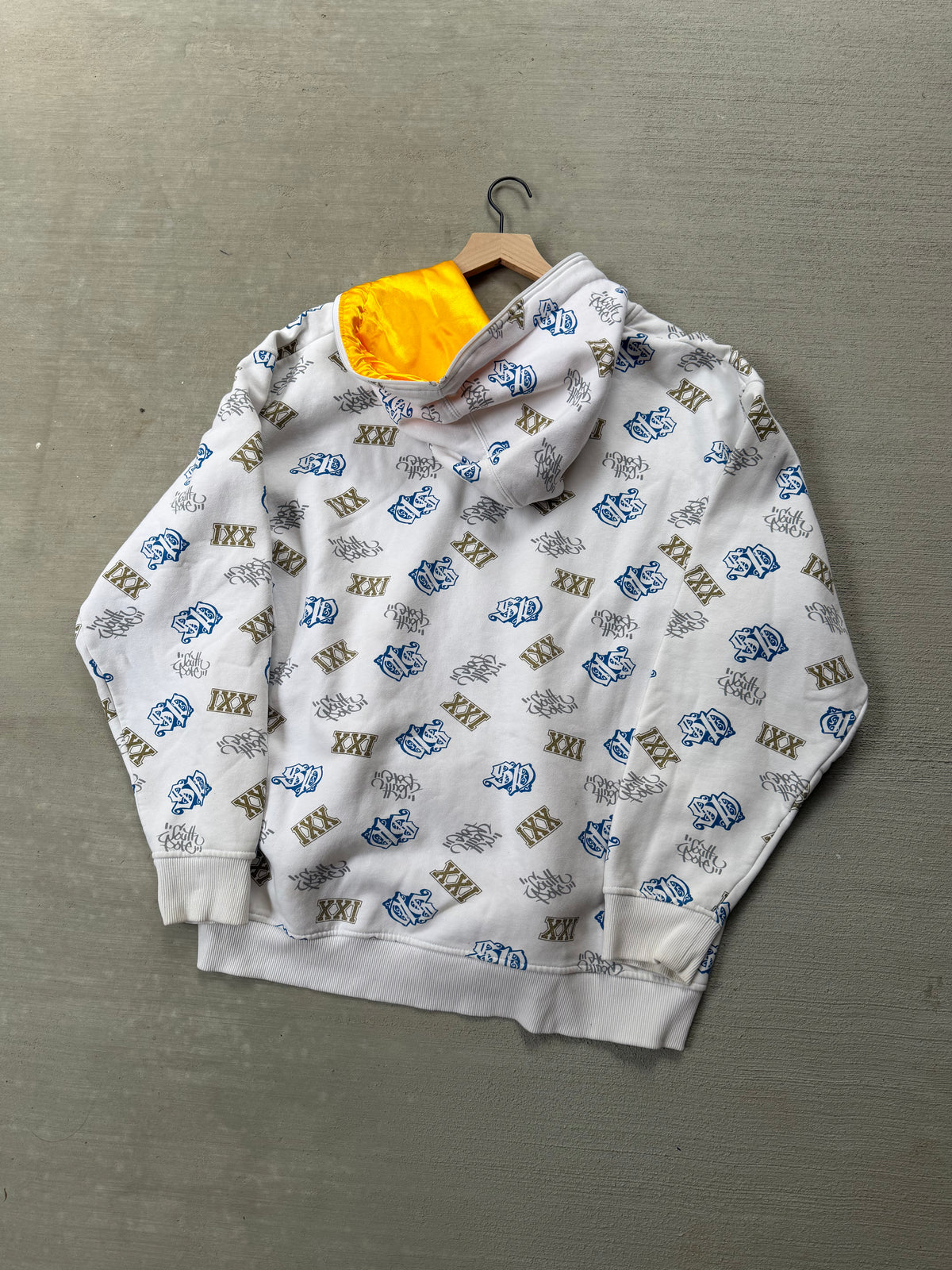 2000s Southpole AOP full zip stain hood hoodie - xxl
