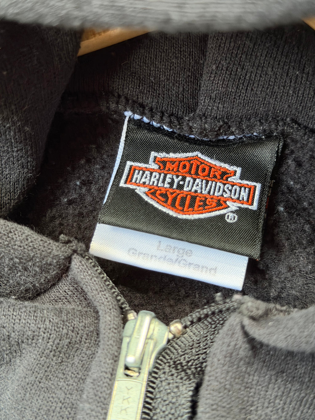 90s Harley Davison sturgis zip up hoodie - L