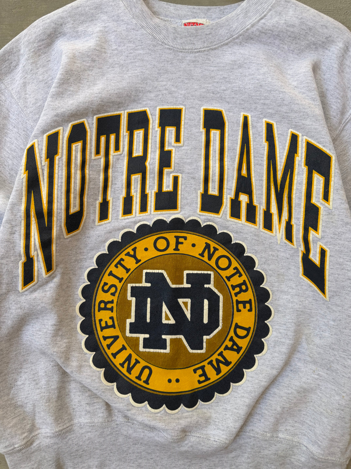 90s Norte Dame college crewneck - L