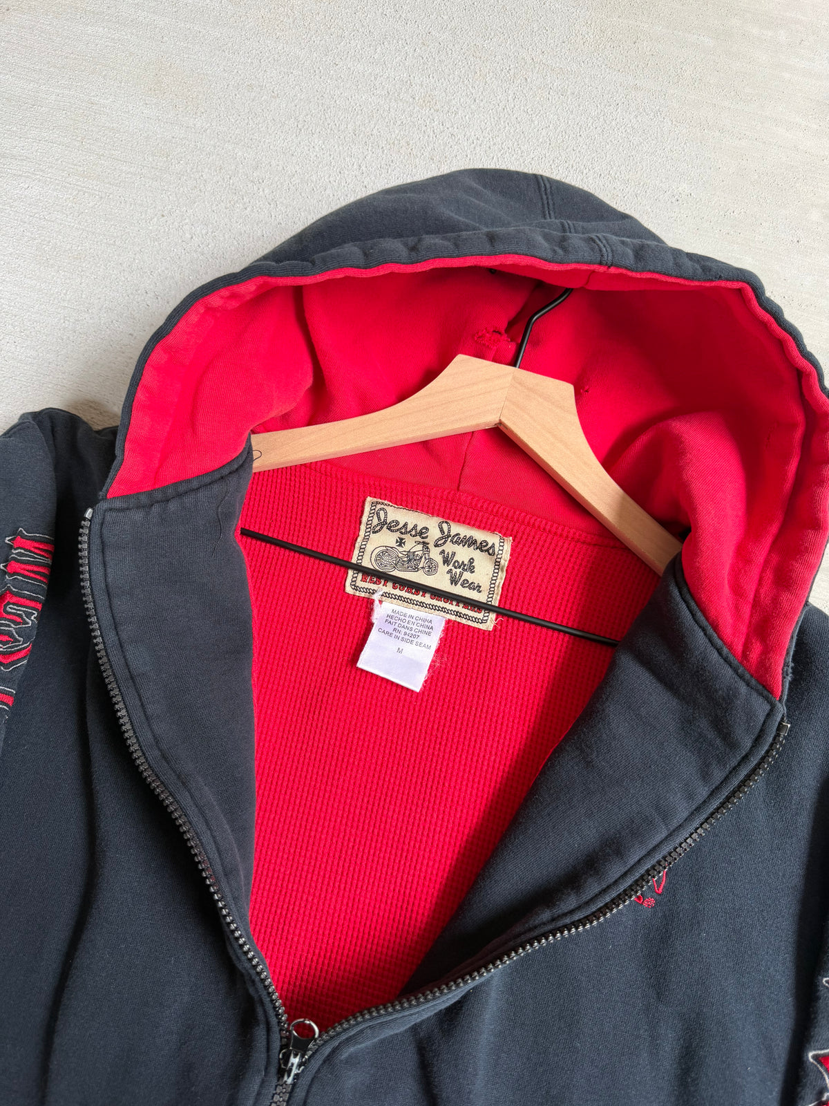 2000s west coast choppers thermal zip up - S
