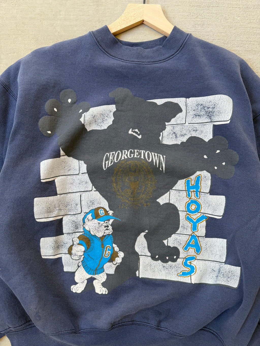 90s Georgetown Hoyas college crewneck - L