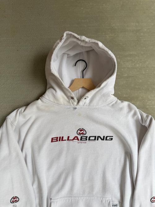 2000s distressed billabong triple hit hoodie - M