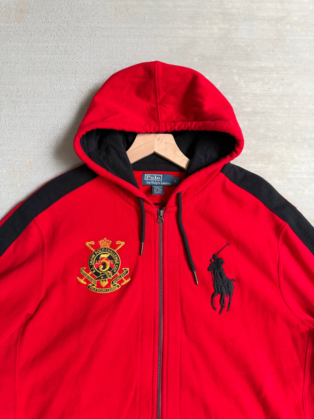Big pony polo Ralph Lauren zip up hoodie - L