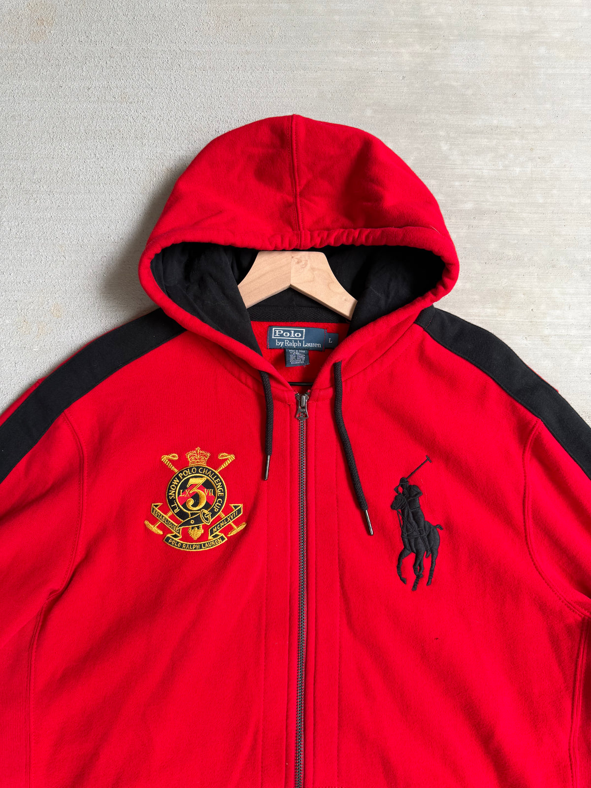Big pony polo Ralph Lauren zip up hoodie - L