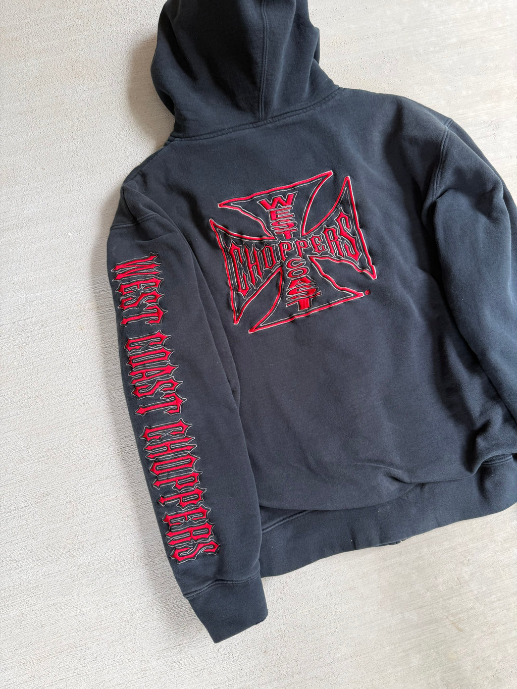 2000s west coast choppers thermal zip up - S