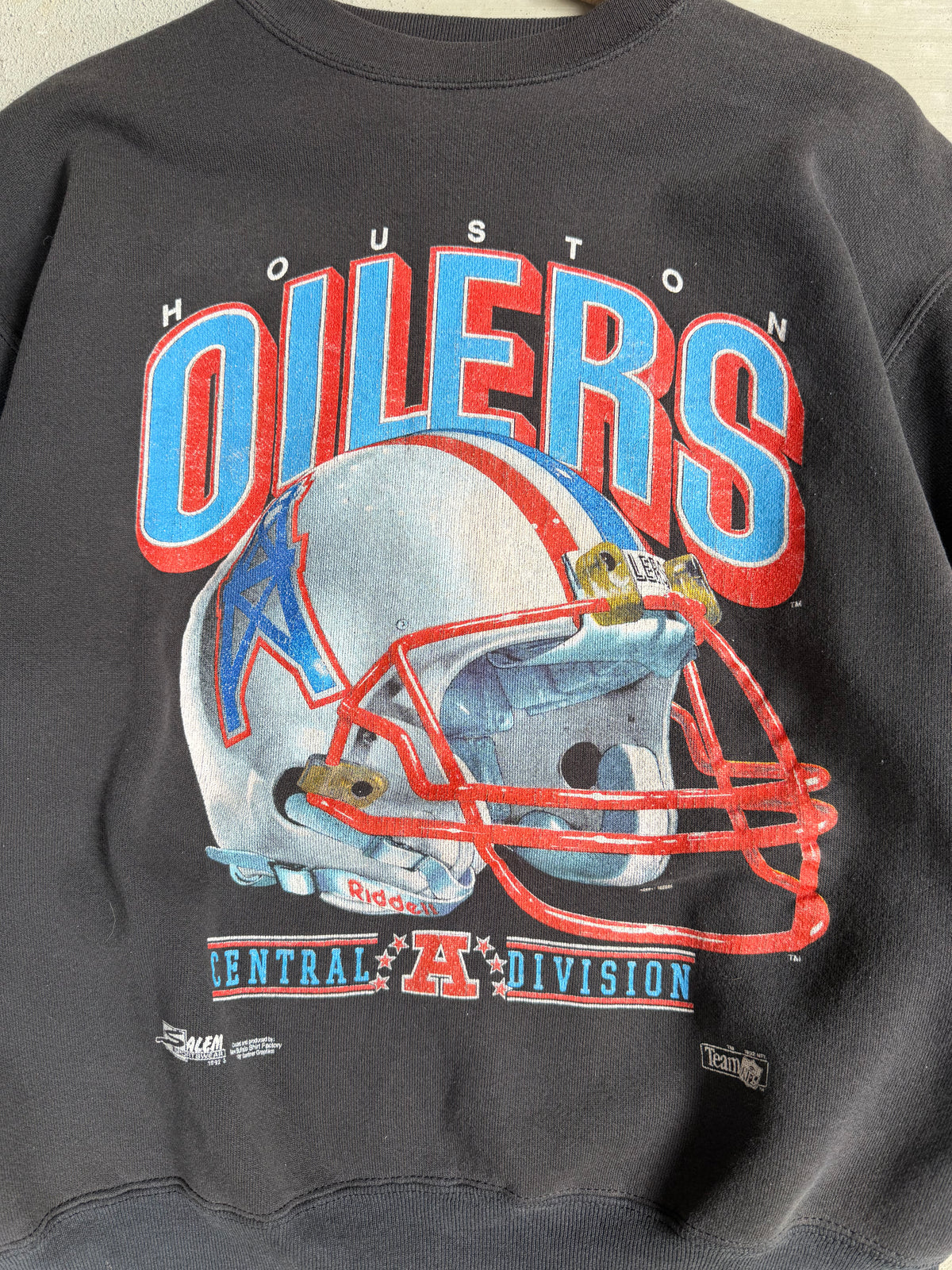 90s Salem Houston oilers helmet crewneck