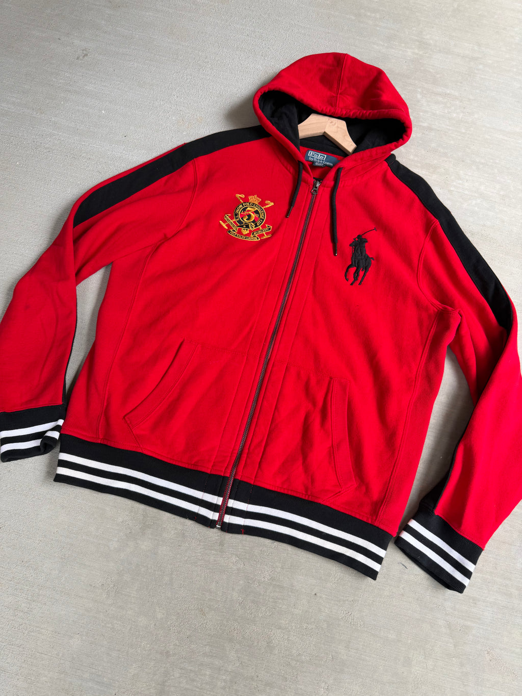 Big pony polo Ralph Lauren zip up hoodie - L