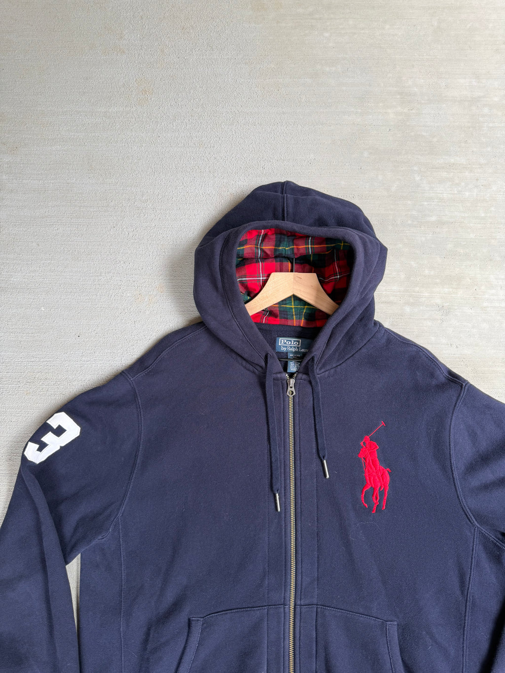 2000s Big Pony Polo Ralph Lauren plaid zip up jacket - L