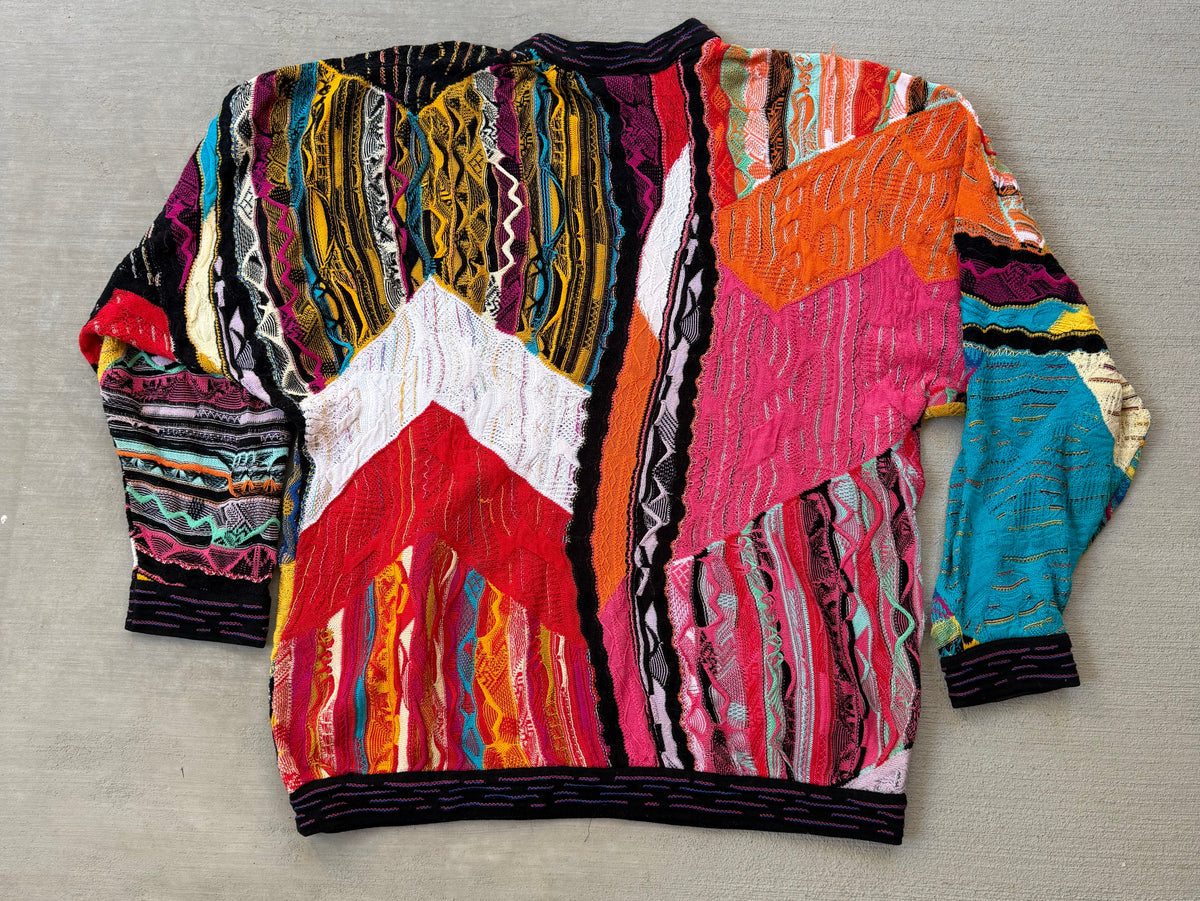 Vintage Coogi Multicolor 3D knit sweater - XL