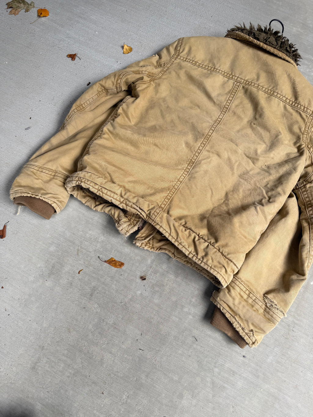 2000s tan Abercrombie Adirondack jacket - S