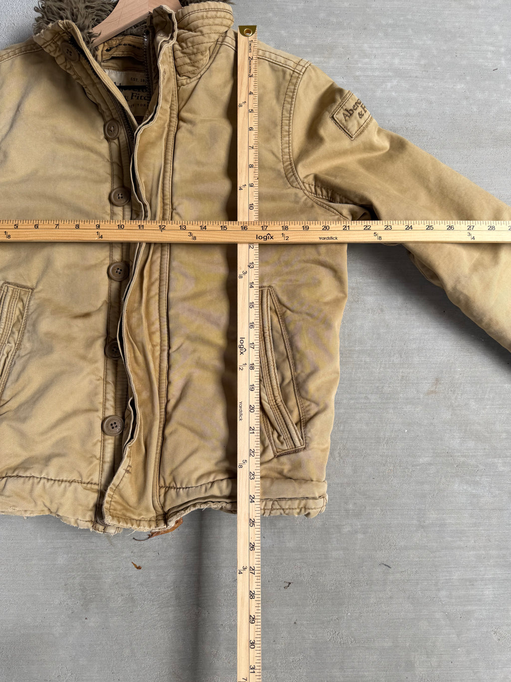 2000s tan Abercrombie Adirondack jacket - S