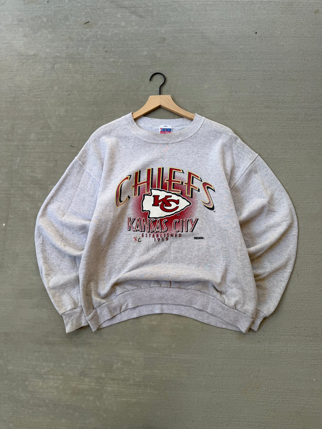 90s Kansas City Chiefs crewneck - L