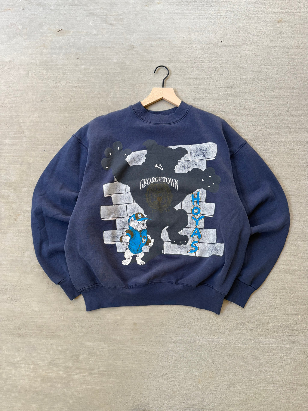 90s Georgetown Hoyas college crewneck - L