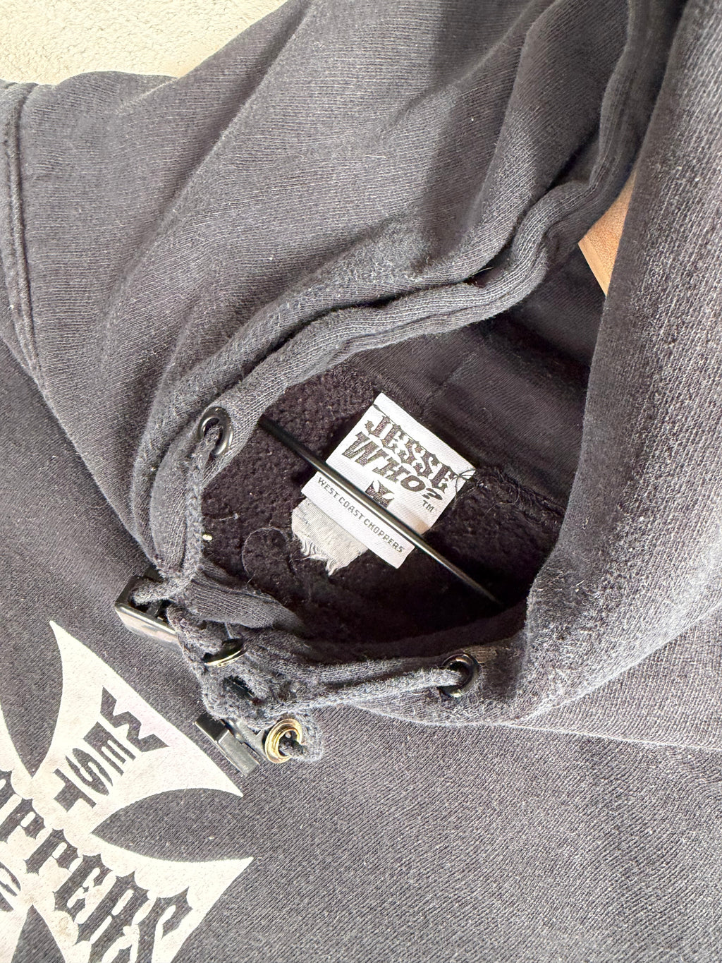 2000s West Coast Choppers Iron cross hoodie - M