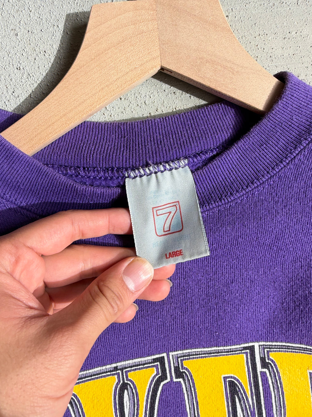 90s Logo 7 LA LAKERS crewneck - L