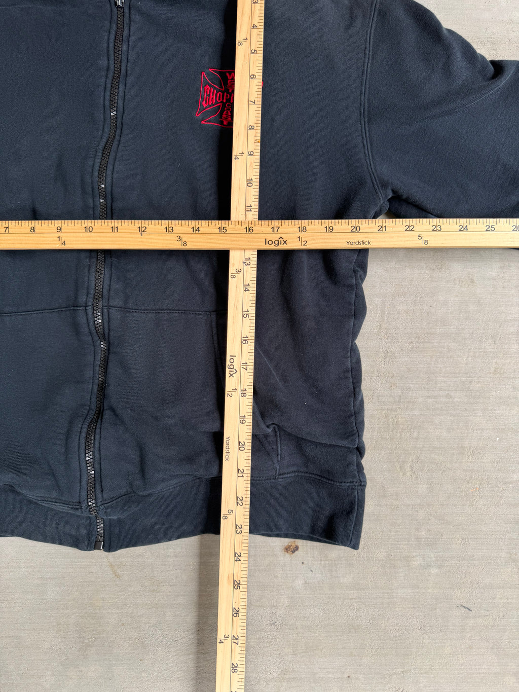 2000s west coast choppers thermal zip up - S