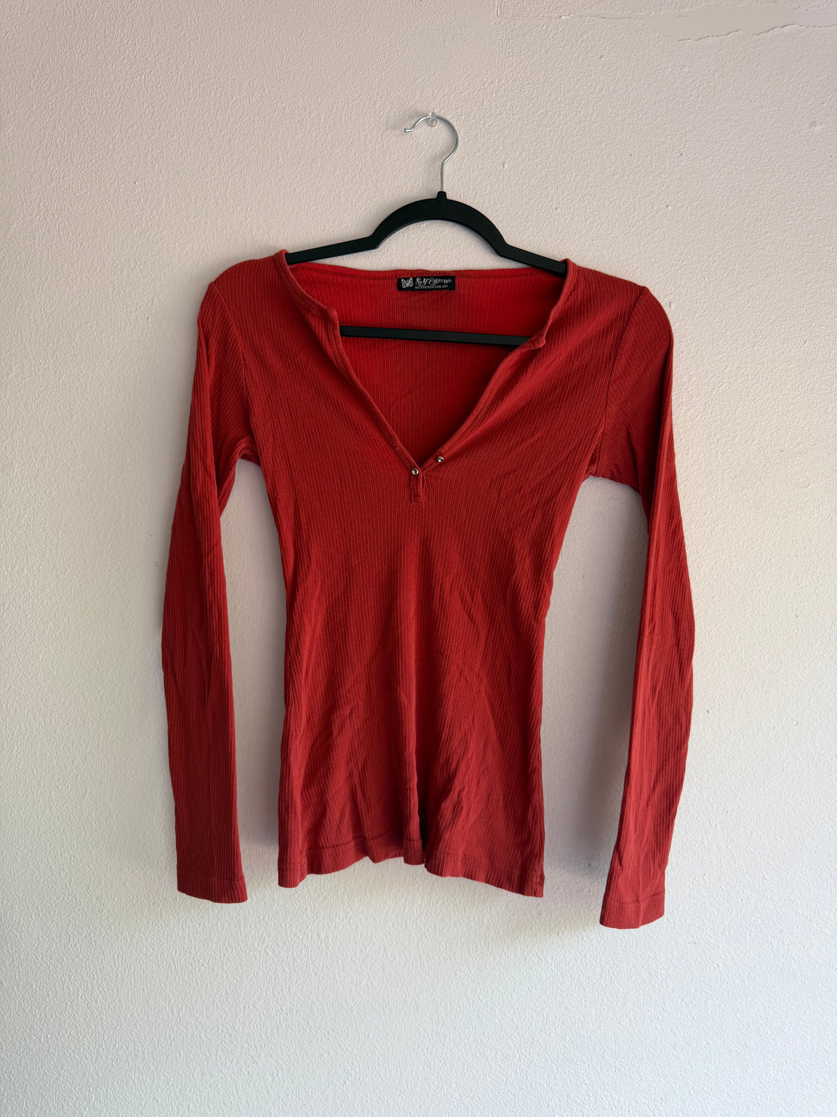 vintage Self Esteem henley long sleeve top - M