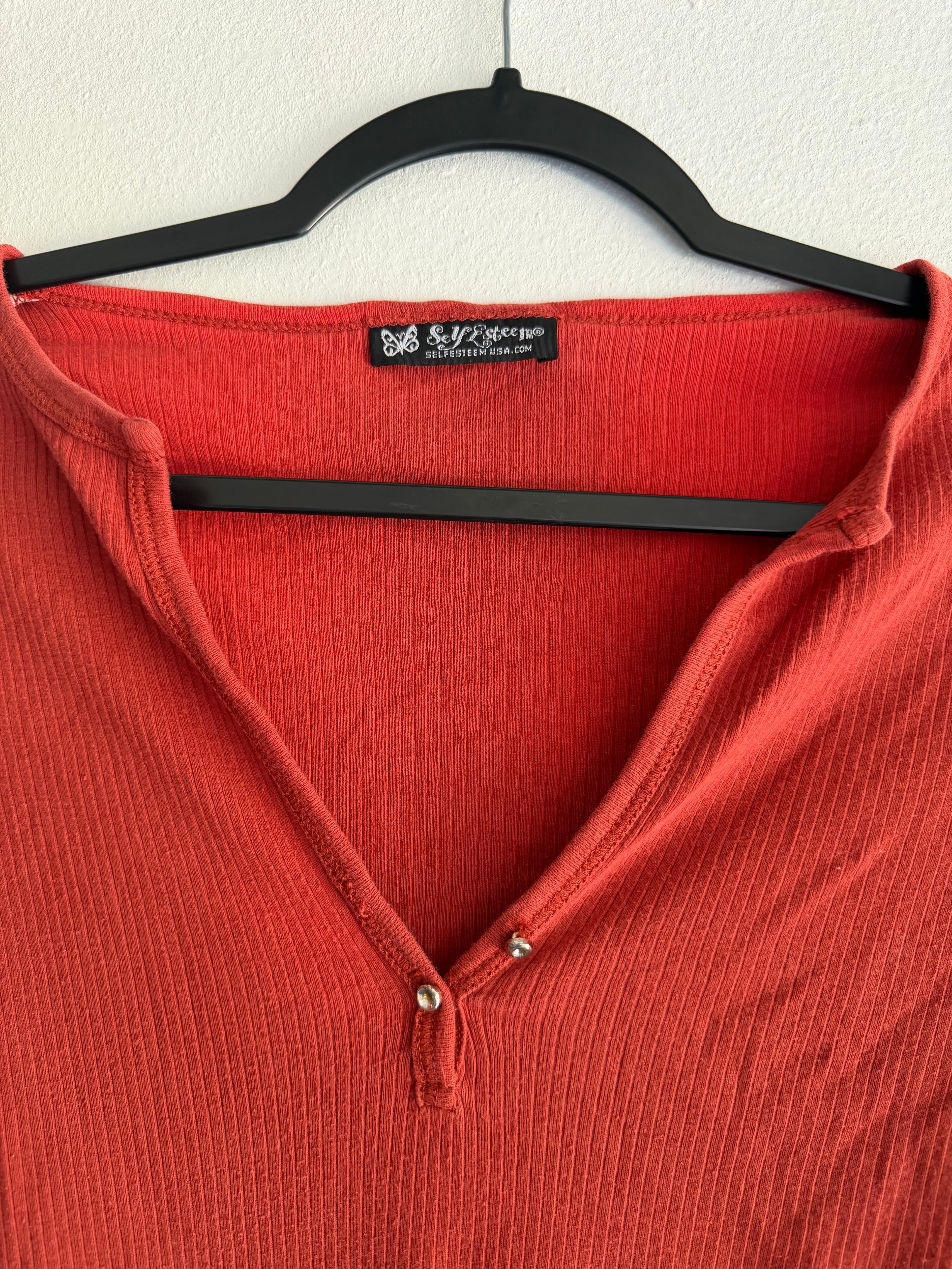 vintage Self Esteem henley long sleeve top - M