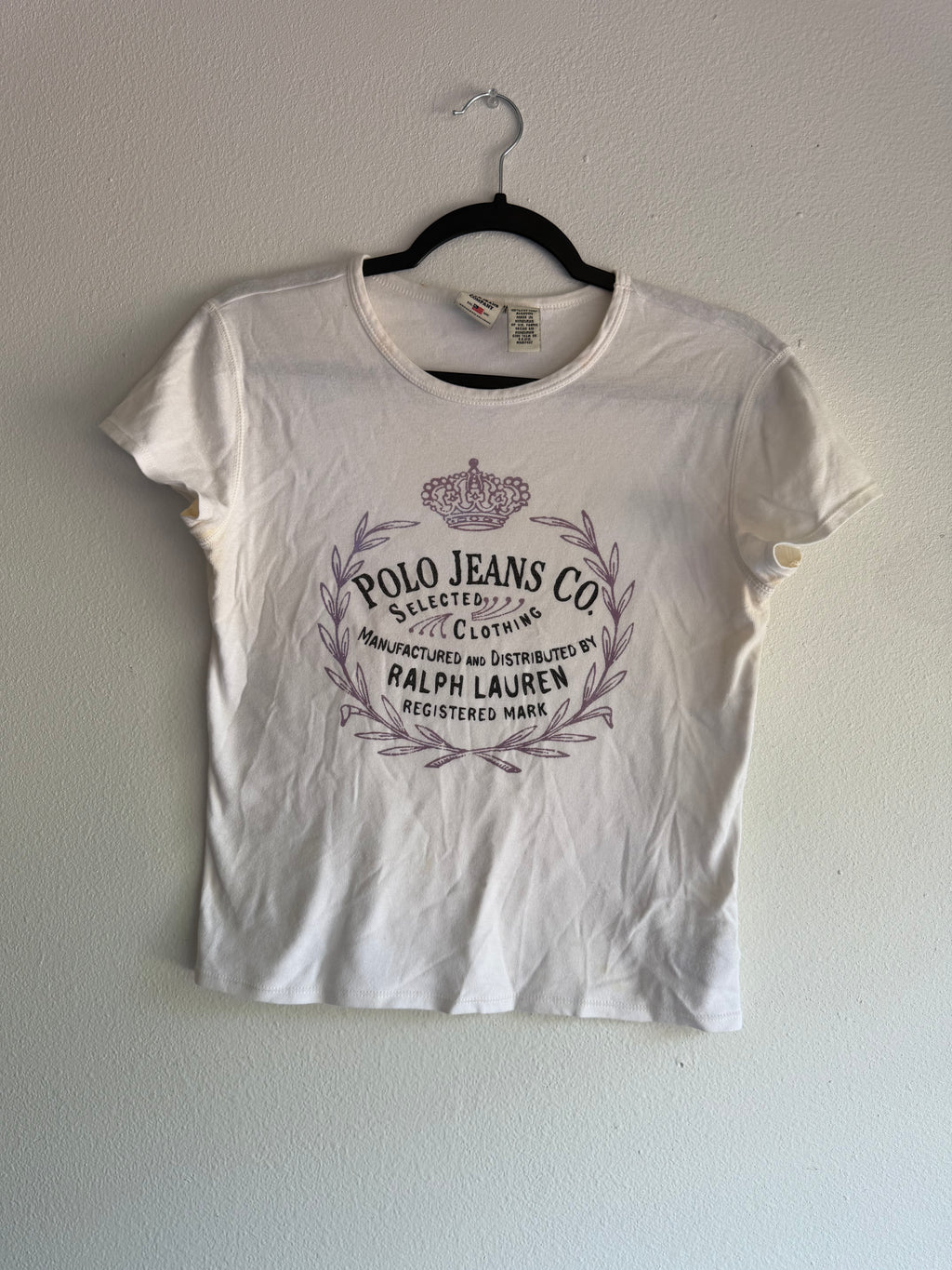 2000s ralph lauren polo jeans co baby tee - M