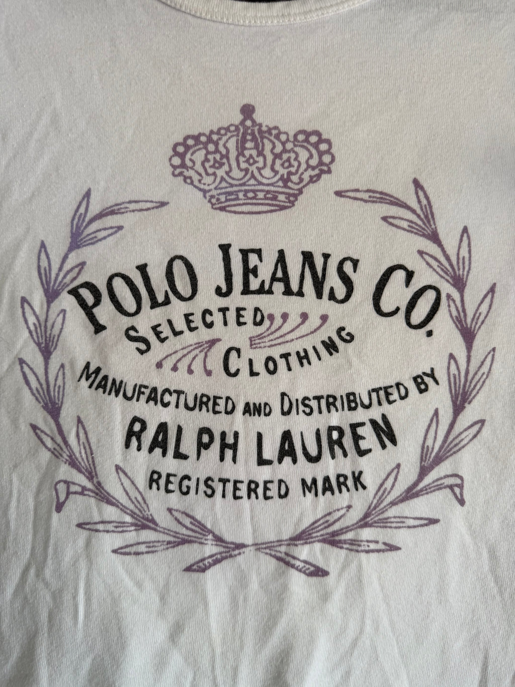 2000s ralph lauren polo jeans co baby tee - M