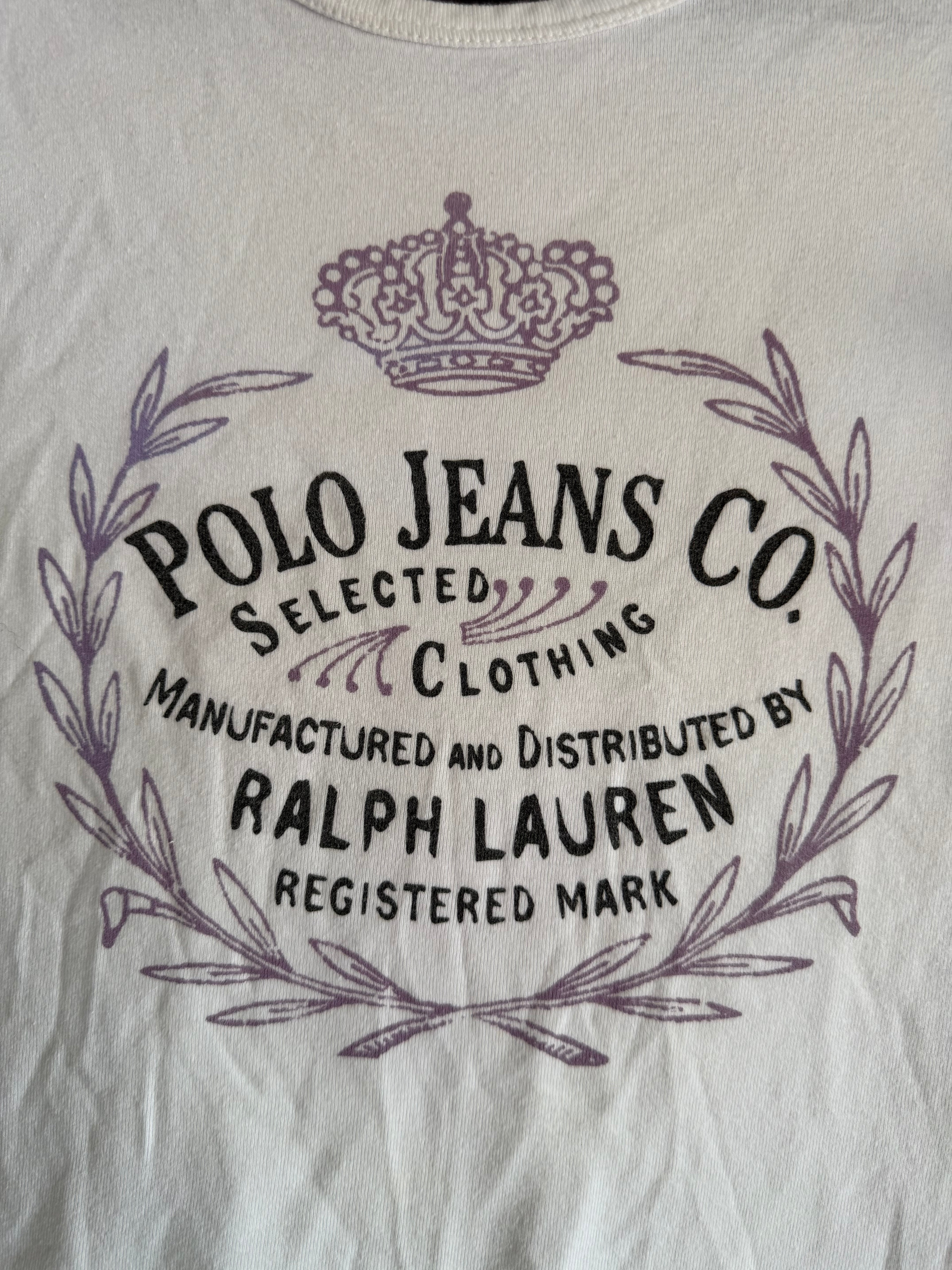 2000s ralph lauren polo jeans co baby tee - M